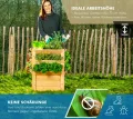 WESTMANN Premium Hochbeet aus Lärchenholz mit Aussaatkalender | Natur | 66x66x73 cm | Kräuterbeet | Holzhochbeet zum Bepflanzen von Gemüse & Kräutern - Thumbnail 4