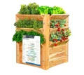 WESTMANN Premium Hochbeet aus Lärchenholz mit Aussaatkalender | Natur | 66x66x73 cm | Kräuterbeet | Holzhochbeet zum Bepflanzen von Gemüse & Kräutern - Thumbnail 10