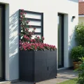 Metzler Hochbeet für Garten mit Stauraum & Pflanzgitter – Pulverbeschichteter Stahl in Anthrazit RAL7016 | Witterungsbeständiges Kräuterbeet aus Metall, Pflanzkübel groß außen | 50 x 100 x 190 cm - Thumbnail 2