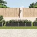 Refined Gartenbeet Pflanzbeet Frühbeet Pflanzkübel Pflanzkasten Blumenkübel Gemüsebeet Blumenkasten Garten-Hochbeet Anthrazit 320 x 80 x 45 cm Verzinkter Stahl - Thumbnail 4