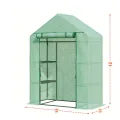 etm - Gewächshaus - Platzsparend, Hochwertiges Anzuchthaus Garten Balkon Stabil & Einfach zu Montieren (Grün, 73x143x195 Harrest) - Thumbnail 2