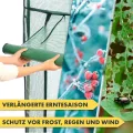 etm - Gewächshaus - Platzsparend, Hochwertiges Anzuchthaus Garten Balkon Stabil & Einfach zu Montieren (Grün, 73x143x195 Harrest) - Thumbnail 5