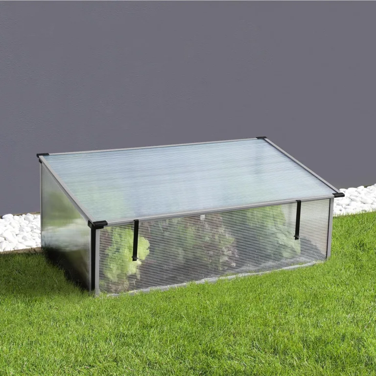 Vitavia Frühbeet Levana 2", mit Aufstelldach, grau | Wetterfest aus Zincalume® | Ergonomisch & Rückenschonend | Schutz vor Schnecken & Unkraut | Perfekt für Gemüse & Blumen