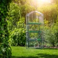 KADAX Gewächshaus mit 4 Ebenen, 68 x 48 x 170 cm, kleines Foliengewächshaus für Balkon, Terrasse & Garten, Balkongewächshaus klein mit PVC-Abdeckung - Thumbnail 2