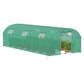 YRHome 3 x 6 x 2 m Groß Foliengewächshaus Gewächshaus Winterfest Verzinkter Stahl Grün Treibhaus Tomatenhaus mit Tür & Fenster Bogen-Design Begehbares Gartenhäuschen für Aufzucht Tomaten Pflanzen - Thumbnail 1