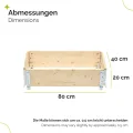 Garronda naturbelassene Hochbeete für Garten Palettenrahmen Hochbeet Holz steckbar stapelbar faltbar für Pflanzen Blumen Kräuter Obst und Gemüse Natural 3 Stück 80x40x20 cm GD-0141 - Thumbnail 2