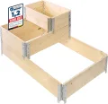 naturbelassene Hochbeete für Garten Palettenrahmen Hochbeet Holz für Pflanzen Blumen Kräuter Obst und Gemüse Natural 3-TLG. Set 3 Lieferumfang: 120x80x20 cm, 80x80x20 cm, 80x40x20 cm GD-0140 - Thumbnail 8