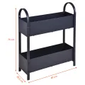 Metall Etagen Hochbeet anthrazit 60 x 22 cm 2 Pflanzkästen | Pulverbeschichtet, Eisen dunkelgrau, Frühbeet, Vertikalbeet, Gemüse Anzucht - Thumbnail 2