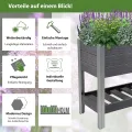 TRUTZHOLM Hochbeet mit Ablage 79x46x74 cm 65 Liter Holzoptik robust witterungsbeständig Kräuterbeet Pflanzkasten Anthrazit - Thumbnail 8