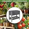 TRUTZHOLM Hochbeet mit Ablage 79x46x74 cm 65 Liter Holzoptik robust witterungsbeständig Kräuterbeet Pflanzkasten Anthrazit - Thumbnail 2