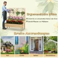 FANTASK Blumenkasten mit Spalier aus Tannenholz, Gartenspalier mit 2 Rankkästen, Pflanzkasten für Kletterpflanzen, Hochbeet mit Rankgitter & Drainageloch (Natur) - Thumbnail 6
