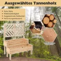 FANTASK Blumenkasten mit Spalier aus Tannenholz, Gartenspalier mit 2 Rankkästen, Pflanzkasten für Kletterpflanzen, Hochbeet mit Rankgitter & Drainageloch (Natur) - Thumbnail 8