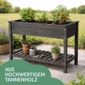 Bestlivings Hochbeet Blumenbeet 85cm x 45cm x 81cm Pflanzkasten aus Holz mit Schutzvlies und Ablageboden für Balkon, Garten oder Terrasse - Thumbnail 5