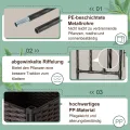 COSTWAY 2 in 1 Rosenbogen mit Blumenkasten, 202 cm, Gartenbogen aus Metall und PP, Spalier mit 2 Pflanzkästen auf Rollen & Drainagelöchern, Rankbogen Torbogen für Kletterpflanzen, Outdoor, Schwarz - Thumbnail 8