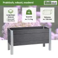 TRUTZHOLM Hochbeet 98 x 40 x 59 cm 100 Liter Holzoptik robust witterungsbeständig grau Pflanzkasten - Thumbnail 2