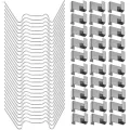 100 Stück Gewächshaus Klammern, Klammern für Gewächshaus, Gewächshausklammern Edelstahl, Sturmfest Gewächshaus Zubehör für Hohlkammerplatten, Gewächshaus Platten, Doppelstegplatten - Thumbnail 2