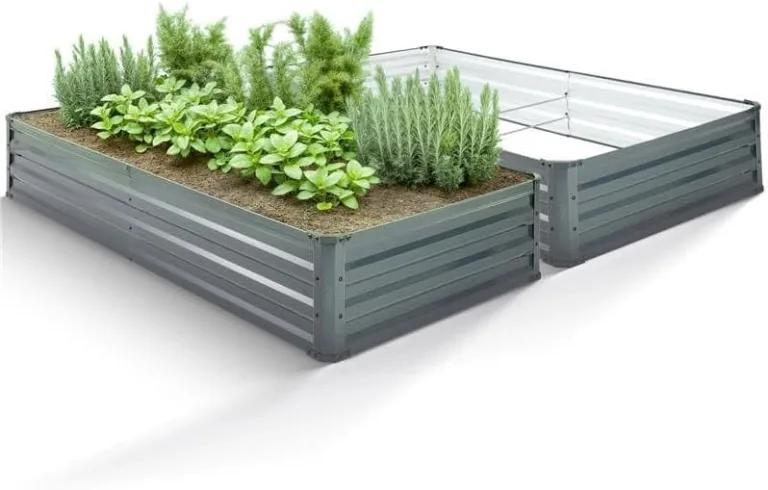 Arebos Hochbeet Metall 2er Set 180x90x30 cm | Gartenbeet aus verzinktem Stahl | Pflanzbeet wetterfest & rostfrei | Rechteckiges Gemüsebeet für Garten & Terrasse | Hochbeet Bausatz ohne Boden – Bild 1