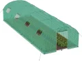 Foliengewächshaus für Garten 3x8x2 m Gewächshaus UV-beständig & Winterfestes Gewächshaus 24 ㎡ Folientunnel Tomatenhaus mit Fenstern, Tür & Verstärktem Rahmen, Grün - Thumbnail 1