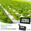 8 Stück Hygrometer Thermometer, Mini Digital Hygrometer mit LCD, indoor hygrometer Temperatur Luftfeuchtigkeitsmesser Celsius(℃) für Weinkeller Gewächshaus Babyzimmer - Thumbnail 5