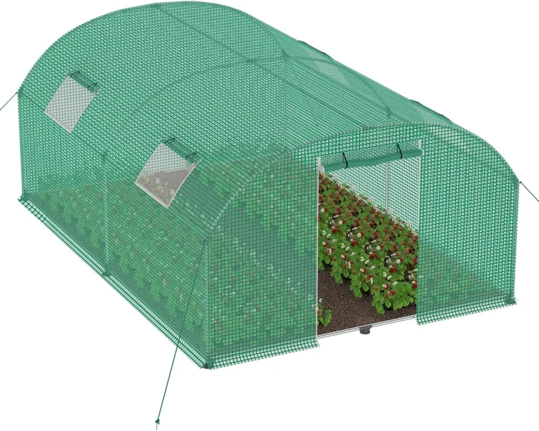 Foliengewächshaus für Garten 3x4x2 m Gewächshaus UV-beständig & Winterfestes Gewächshaus 12 ㎡ Folientunnel Tomatenhaus mit Fenstern, Tür & Verstärktem Rahmen, Grün – Bild 1