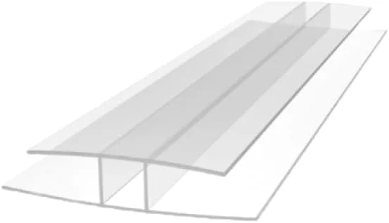 H-Profil Polycarbonat 1500mm Transparent 10mm – Stegplatten Verbinder für Doppelstegplatten | Hohlkammerplatten Verbindungsprofil für Gewächshaus & Überdachungen – Bild 1