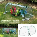 Kleines Gewächshaus – Tragbare Gewächshaus-Abdeckung Für Den Außenbereich, UV-beständiger Pflanzenschutz | Robuster Schattenspender Für Gartenarbeit, Frühbeet-Gärtnerei, Winterbelüftung Für Gartenpfla - Thumbnail 4