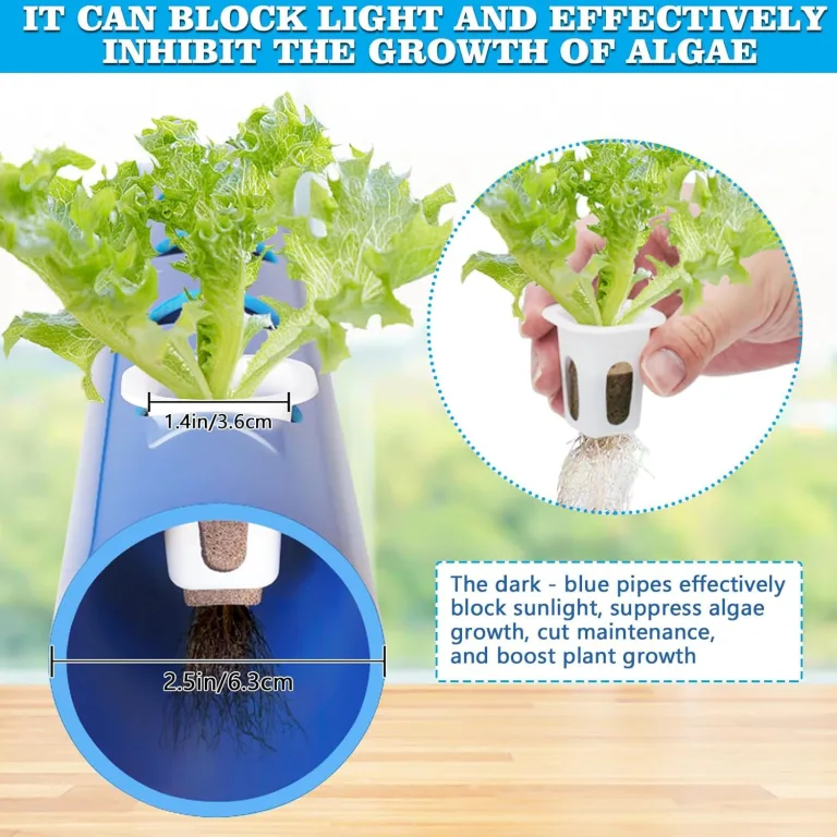 A-Typ Hydroponics Growing System Kit mit 72 Pflanzstellen, Food-Grade PVC-U Rohre hydroponik für Gemüse und Kräuter – Bild 3