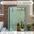 WOLTU Foliengewächshaus Tomatengewächshaus, PE-reissfeste, wasserdichte Plane mit Rolltor, für Garten, Terrasse, Hinterhof, 100x50x150/136cm, Grün - Thumbnail 6