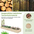 FANTASK Hochbeet mit Rankgitter, Blumenkasten mit Spalier, Pflanzkasten aus Tannenholz, Gartenspalier mit Rankkasten, Natur (235x63x102 cm) - Thumbnail 2