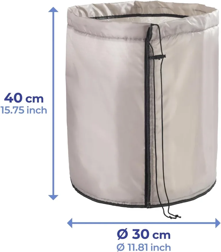 Maximex Pflanzenschutz Pflanztopf-Sack 2er Set Überwinterung Frostschutz Pflanzen 28l Zylinder platzsparend verstaubar 30x40cm Beige Polyester Kunststoff – Bild 7