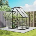 NAIZY Gewächshaus 125x180x195 cm Gartengewächshäuser mit Bodenanker & 6 cm Base Foliengewächshaus aus 580g 4 mm PC Platte & Aluminium, Tomatengewächshaus Anzucht Winterfest UV-Schutz (6x4ft) - Thumbnail 9
