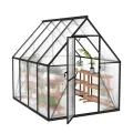 NAIZY Gewächshaus 125x180x195 cm Gartengewächshäuser mit Bodenanker & 6 cm Base Foliengewächshaus aus 580g 4 mm PC Platte & Aluminium, Tomatengewächshaus Anzucht Winterfest UV-Schutz (6x4ft) - Thumbnail 10