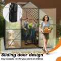 Gewächshaus Aluminium, Treibhaus mit Transparent PC Platten Dachfenster & Tür & Fundament, 125x180x195cm Winterfest Gartengewächshäuser, Begehbares Pflanzenhaus für Garten Outdoor - Thumbnail 5