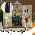 Gewächshaus Aluminium Treibhaus mit Transparent PC Platten Dachfenster & Tür & Fundament 310x250x205cm Winterfest Gartengewächshäuser Begehbares Pflanzenhaus für Garten Outdoor - Thumbnail 5