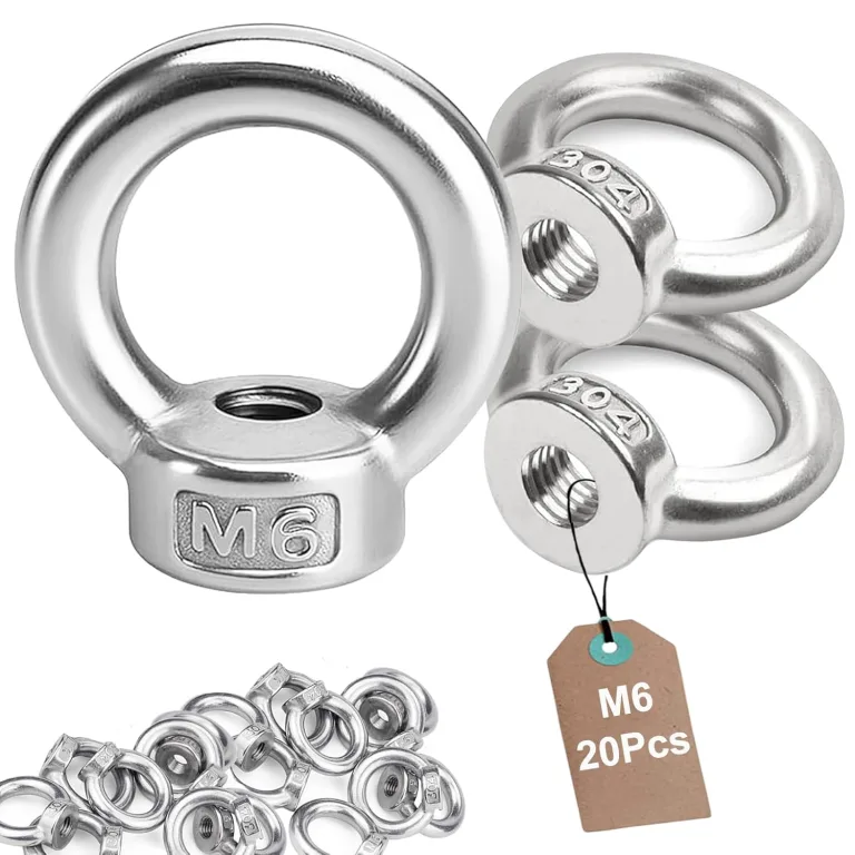 20 Stück Ringmutter M6 Ringschraube Edelstahl Augenmutter Innengewinde Ösenmutter Edelstahl Ringösen Hebegeräte Zubehör für Seilmontage Anhänger Gewächshaus Schaukelständer Blumentöpfe – Bild 1