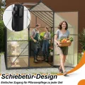 YRHome Premium Gewächshaus Aluminium 310x250x205cm 7.75m² Begehbares Garten-Gewächshaus mit verstärktem Fundament & Dachfenster & Tür Wetterfest & temperaturbeständig für Tomaten, Gemüse & Pflanzen - Thumbnail 3