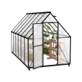 YRHome Premium Gewächshaus Aluminium 125x180x195cm 2.25m² Begehbares Garten-Gewächshaus mit verstärktem Fundament & Dachfenster & Tür Wetterfest & temperaturbeständig für Tomaten, Gemüse & Pflanzen - Thumbnail 10