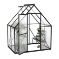 YRHome Premium Gewächshaus Aluminium 125x180x195cm 2.25m² Begehbares Garten-Gewächshaus mit verstärktem Fundament & Dachfenster & Tür Wetterfest & temperaturbeständig für Tomaten, Gemüse & Pflanzen - Thumbnail 1