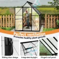UISEBRT Treibhaus für Tomatenbau mit Fundament, UV- & Frostgeschützt - Thumbnail 7