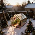ACXIN Gewächshaus für Garten, Aluminium Treibhaus, Tomatenhaus & Pflanzenhaus mit Fundament, Dachfenster, PC-Platten, Bodenanker, Eisenverstärkung, 380x250x205cm Frühbeet, Wetterfest & UV-beständig - Thumbnail 8