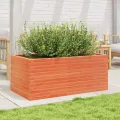 Gecheer Pflanzkübel Wachsbraun 110x60x45 5 cm Massivholz Kiefer robust und stabil für Garten Dekoration - Thumbnail 2