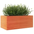 Gecheer Pflanzkübel Wachsbraun 110x60x45 5 cm Massivholz Kiefer robust und stabil für Garten Dekoration - Thumbnail 3