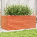 Gecheer Pflanzkübel Wachsbraun 110x60x45 5 cm Massivholz Kiefer robust und stabil für Garten Dekoration - Thumbnail 1