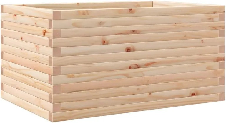 Gecheer Pflanzkübel 90x60x45 5 cm Massivholz Kiefer Robustes Holz Beet für Blumen Pflanzen Gemüse und Kräuter im Garten – Bild 3