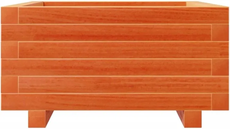 Gecheer Pflanzkübel Wachsbraun 50x50x26 5 cm Massivholz Kiefer großes Volumen für Pflanzen Gemüse und Kräuter im Garten – Bild 6