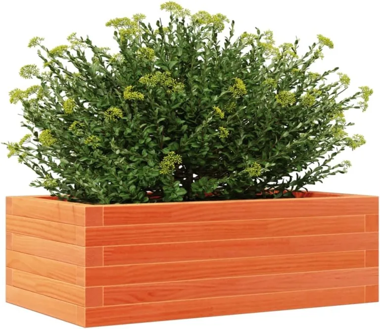 Gecheer Pflanzkübel Wachsbraun Massivholz Kiefer großzügig für Blumen und Pflanzen Garten Balkon Terrasse – Bild 5