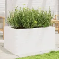 Gecheer Pflanzkübel Weiß 90x60x45 5 cm Massivholz Kiefer robust und stabil für Garten Dekoration - Thumbnail 4