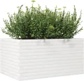 Gecheer Pflanzkübel Weiß 90x60x45 5 cm Massivholz Kiefer robust und stabil für Garten Dekoration - Thumbnail 5