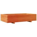 Gecheer Pflanzkübel Wachsbraun Massivholz Kiefer robust dekorativ für Garten Balkon Terrasse - Thumbnail 7