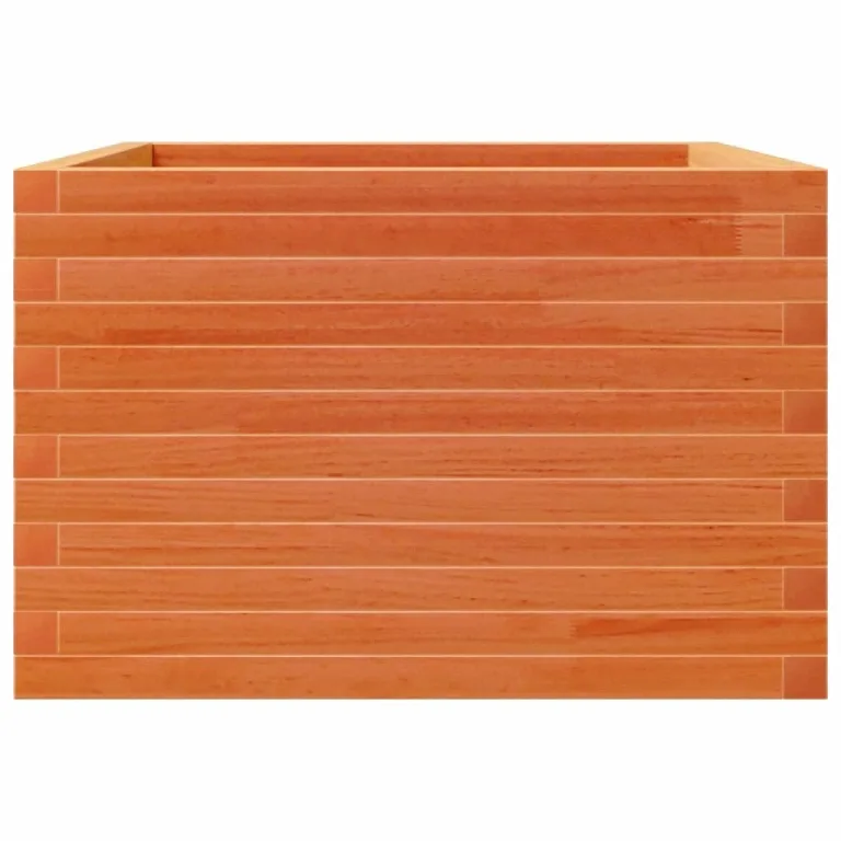 Gecheer Pflanzkübel Wachsbraun, 70x70x45,5 cm, Massivholz Kiefer, robust, viel Platz für Pflanzen, offener Boden – Bild 6